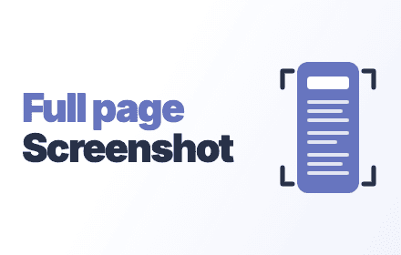 Scrolling Screenshot promotional artwork with a purple page-capture icon and Full page Screenshot text.